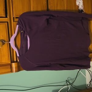Ladies long sleeve ribbed shirt